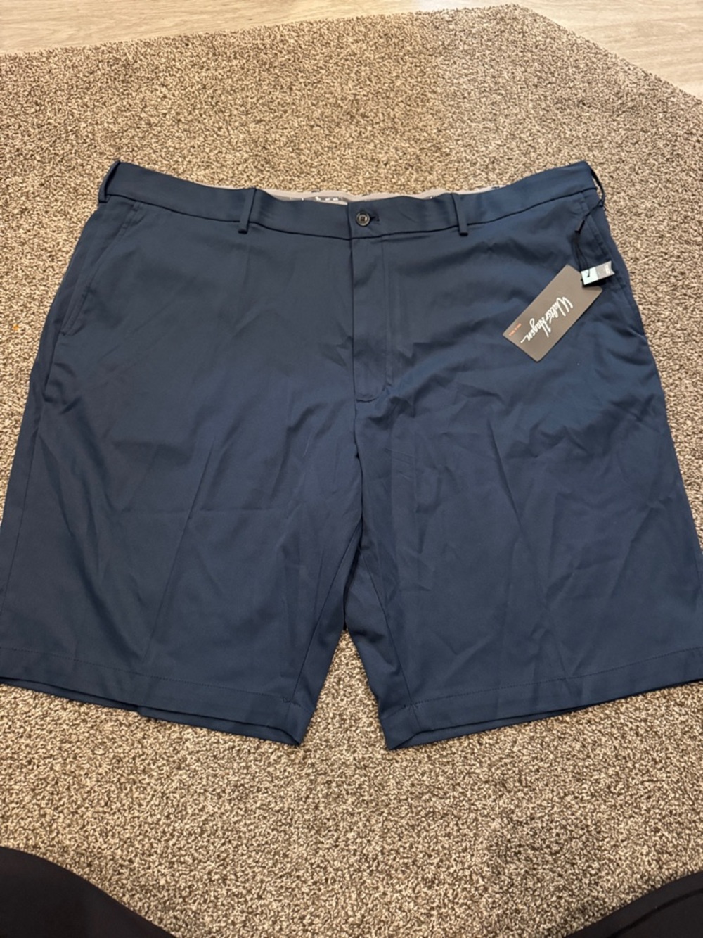 Walter Hagen Men's Flat-Front Shorts - Navy Blue
